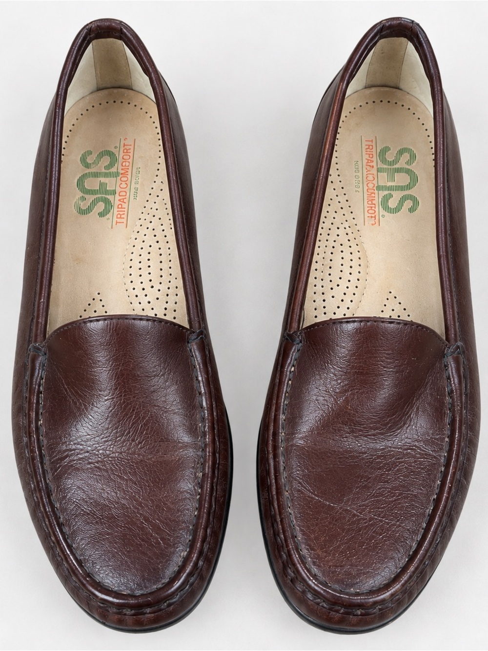 SAS Tripad Leather Loafers Women’s 9.5 Narrow Burgundy Comfort Walking Shoes